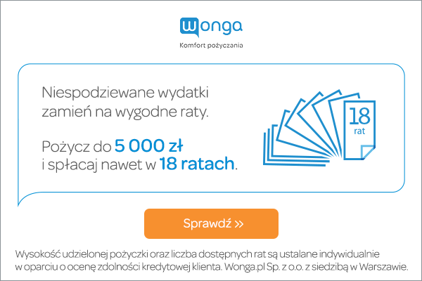 Wonga na raty - reklama