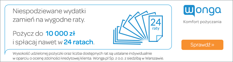 Wonga na raty - reklama