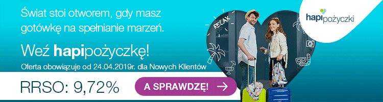 hapi pożyczki - reklama