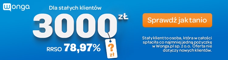 Wonga na raty - reklama